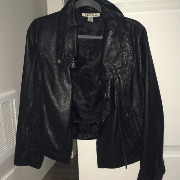 Leather moto jacket - Picture 2 of 6